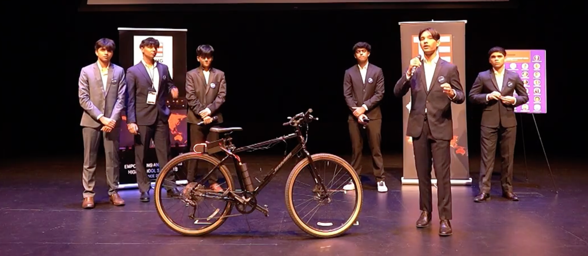 ROVA team presenting on stage